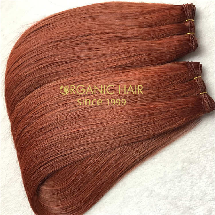 High quality human hair extensions--Hand tied weft hair extensions C18